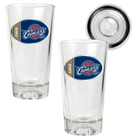 Cleveland Cavaliers 2pc Pint Ale Glass Set with Basketball Bottom