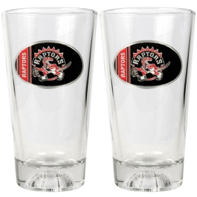 Toronto Raptors 2pc Pint Ale Glass Set with Basketball Bottom