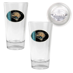 Jacksonville Jaguars 2pc Pint Ale Glass Set with Football Bottom