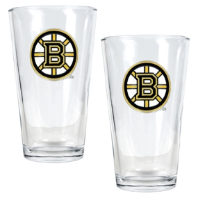 Boston Bruins 2pc Pint Ale Glass Set