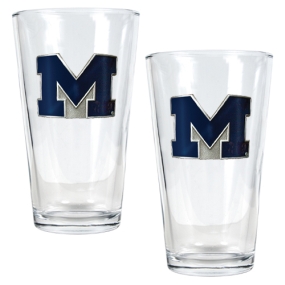 Michigan Wolverines 2pc Pint Ale Glass Set