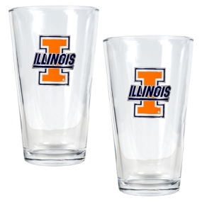 Illinois Fighting Illini 2pc Pint Ale Glass Set