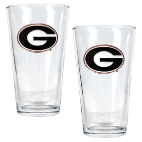Georgia Bulldogs 2pc Pint Ale Glass Set