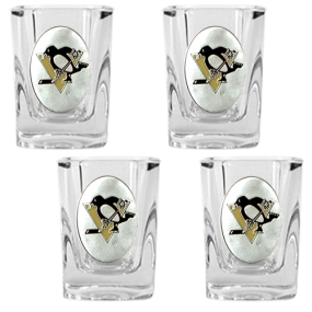 Pittsburgh Penguins 4pc Square Shot Glass Set