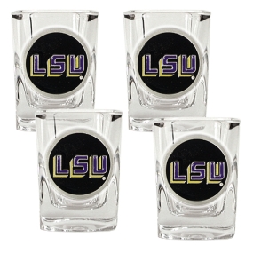 LSU Tigers 4pc Square Shot Glass Set