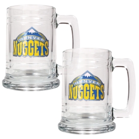 Denver Nuggets 2pc 15oz Glass Tankard Set