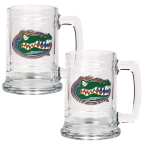 Florida Gators 2pc 15oz Glass Tankard Set