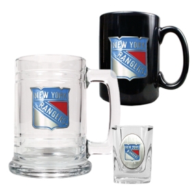 New York Rangers 15oz Tankard, 15oz Ceramic Mug & 2oz Shot Glass Set