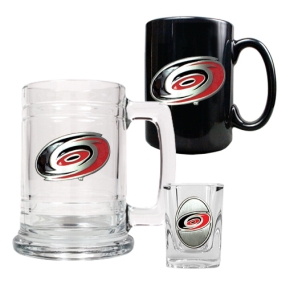 Carolina Hurricanes 15oz Tankard, 15oz Ceramic Mug & 2oz Shot Glass Set