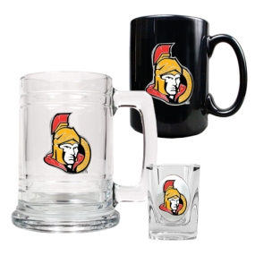 Ottawa Senators 15oz Tankard, 15oz Ceramic Mug & 2oz Shot Glass Set