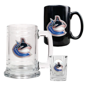 Vancouver Canucks 15oz Tankard, 15oz Ceramic Mug & 2oz Shot Glass Set