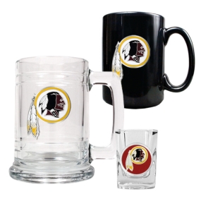 Washington Redskins 15oz Tankard, 15oz Ceramic Mug & 2oz Shot Glass Set