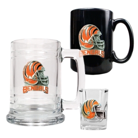 Cincinnati Bengals 15oz Tankard, 15oz Ceramic Mug & 2oz Shot Glass Set