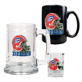 Buffalo Bills 15oz Tankard, 15oz Ceramic Mug & 2oz Shot Glass Set
