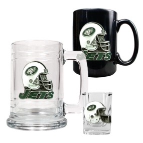 New York Jets 15oz Tankard, 15oz Ceramic Mug & 2oz Shot Glass Set