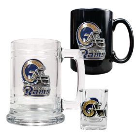 Saint Louis Rams 15oz Tankard, 15oz Ceramic Mug & 2oz Shot Glass Set