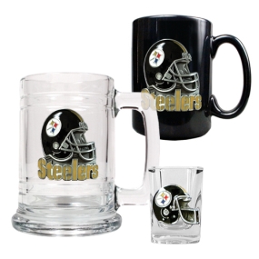 Pittsburgh Steelers 15oz Tankard, 15oz Ceramic Mug & 2oz Shot Glass Set