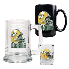 Green Bay Packers 15oz Tankard, 15oz Ceramic Mug & 2oz Shot Glass Set