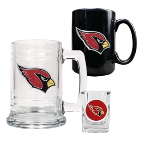 Arizona Cardinals 15oz Tankard, 15oz Ceramic Mug & 2oz Shot Glass Set