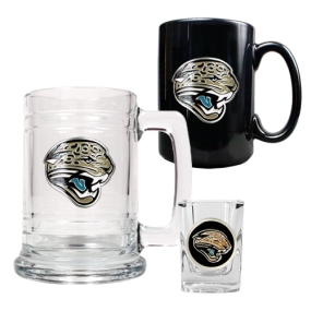 Jacksonville Jaguars 15oz Tankard, 15oz Ceramic Mug & 2oz Shot Glass Set