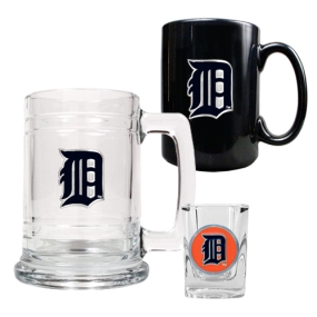 Detroit Tigers 15oz Tankard, 15oz Ceramic Mug & 2oz Shot Glass Set