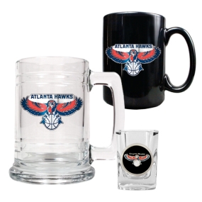 Atlanta Hawks 15oz Tankard, 15oz Ceramic Mug & 2oz Shot Glass Set