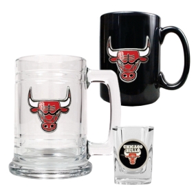 Chicago Bulls 15oz Tankard, 15oz Ceramic Mug & 2oz Shot Glass Set