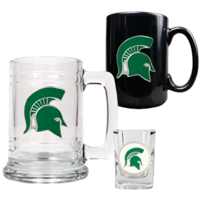 Michigan State Spartans 15oz Tankard, 15oz Ceramic Mug & 2oz Shot Glass Set
