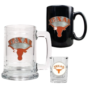 Texas Longhorns 15oz Tankard, 15oz Ceramic Mug & 2oz Shot Glass Set
