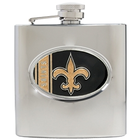 New Orleans Saints 6oz Stainless Steel Hip Flask