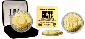 Indianapolis Colts '10 AFC South Division Champions 24KT Gold Coin