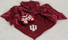 Indiana Hoosiers Baby Blanket and Slippers