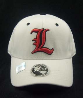 Louisville Cardinals White One Fit Hat