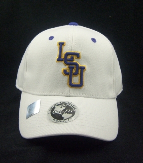 LSU Tigers White One Fit Hat