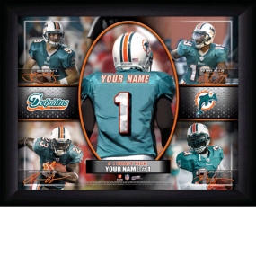 Miami Dolphins Personalized Action Collage Print