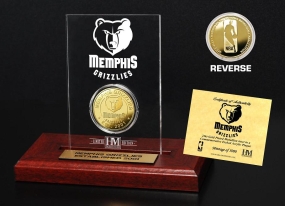 Memphis Grizzlies 24KT Gold Coin Etched Acrylic