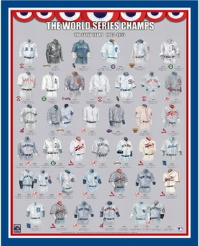 World Series Champions 11 x 14 Uniform History Plaque