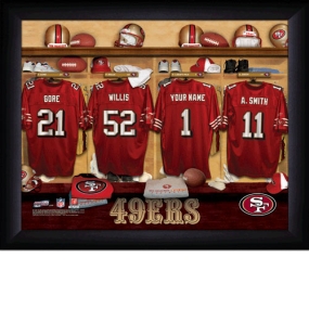 San Francisco 49ers Personalized Locker Room Print