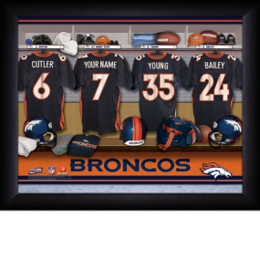 Denver Broncos Personalized Locker Room Print