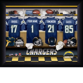 San Diego Chargers Personalized Locker Room Print