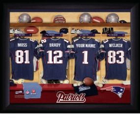 New England Patriots Personalized Locker Room Print