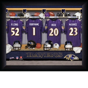 Baltimore Ravens Personalized Locker Room Print
