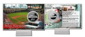 Minuite Maid Park Silver Plate Coin Card