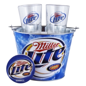Miller Lite Gift Bucket Set