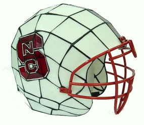 N.C. State Wolfpack Glass Helmet Lamp