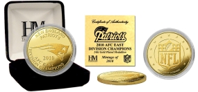 New England Patriots '10 AFC East Division Champions 24KT Gold Coin