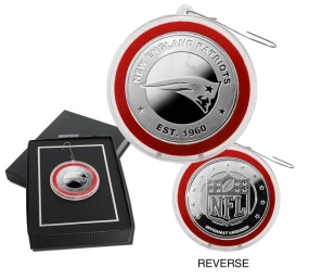 New England Patriots Silver Coin Ornament