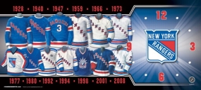 New York Rangers Uniform History Clock