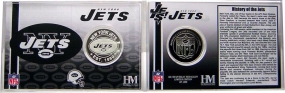 New York Jets Team History Silver Coin Card