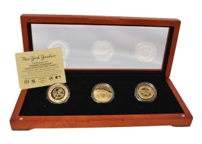 NEW YORK YANKEES 24kt Gold 3 Coin Set